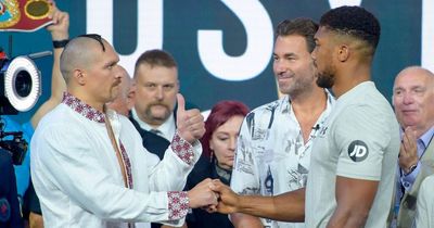 Anthony Joshua reveals tactics for Oleksandr Usyk fight during face-off with rival