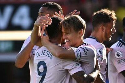 Bournemouth 0-3 Arsenal: Martin Odegaard with early brace as Gunners go top of Premier League