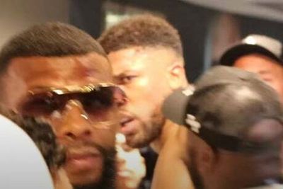 Anthony Joshua angrily clashes with bystander backstage after Oleksandr Usyk defeat