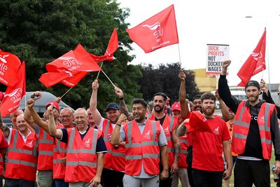 Workers begin strike at UK’s largest shipping container port