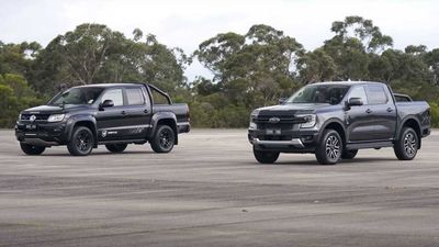 Old VW Amarok Drag Races New Ford Ranger In V6 Diesel Duel