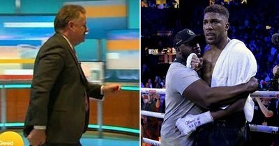 Piers Morgan labeled a hypocrite for reaction to Anthony Joshua storming out of ring