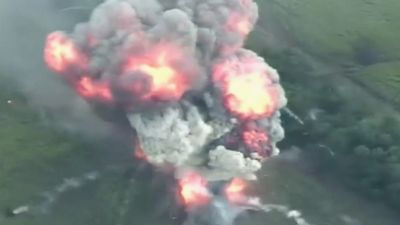 Ukrainian Forces Target And Destroy Large Russian Self-Propelled Gun