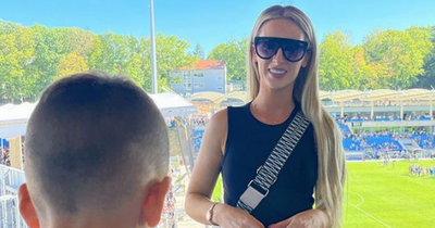 Michaella McCollum takes her twin sons to German third division football game
