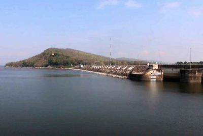 Ubolratana Dam discharging water
