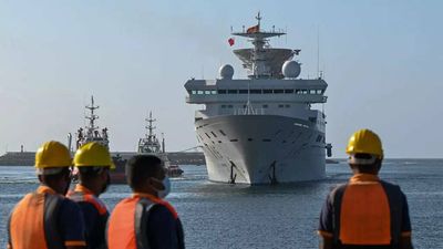 Chinese satellite tracking ship leaves Sri Lanka after controversial visit