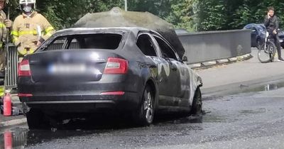 Emergency services rush to scene of car fire at Blanchardstown Retail Park