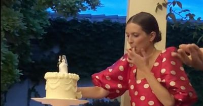 Wedding guest cuts cake before bride and groom after making horrifying mistake