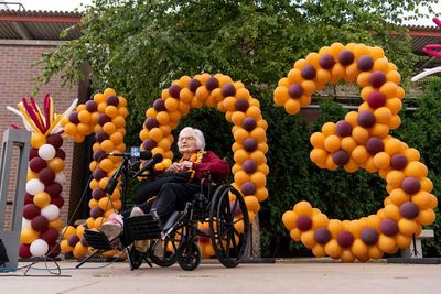 Loyola's Sister Jean turns 103, has train stop named for her
