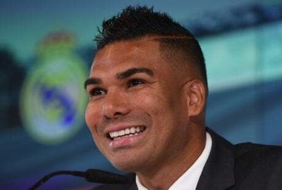 Casemiro arrives at Old Trafford ahead of £70m transfer unveiling to watch Manchester United face Liverpool