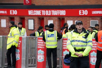 Angry Man United fans protesting ahead of Liverpool game