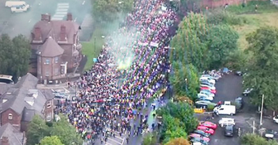 Manchester United fans launch furious protest ahead of Liverpool clash as huge crowd stand against the Glazers