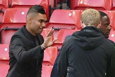 Manchester United present new signing Casemiro to fans at Old Trafford ahead of Liverpool clash