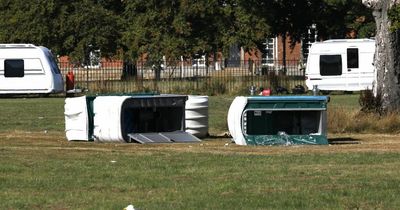Travellers trash mobile toilets given to them by council after settling in Leeds' 'most desirable village'