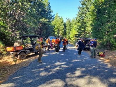 Family with infant are rescued after three days stranded in canyon at Tahoe National Forest