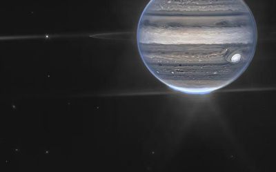 James Webb space telescope shows Jupiter's auroras, tiny moons