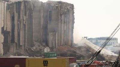 Large Section of Smoldering Beirut Port Silos Collapses