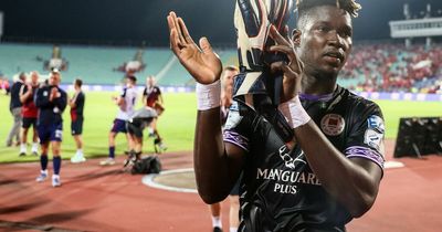 Former St Patrick's goalkeeper Joseph Anang suffers fractured arm in Derby County training