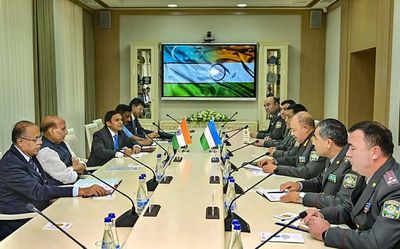 In Tashkent, Rajnath Singh holds talks with Uzbek, Kazakh counterparts