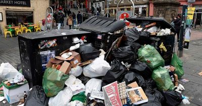 Which council areas will be affected by bin strikes in Scotland?