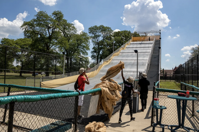 5 best videos of this giant Detroit slide destroying people like they’re the Lions’ defense