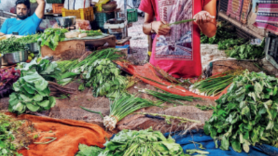 Less sunlight, poor yield push up leafy veggie prices in retail markets across Pune