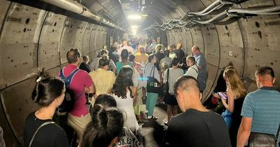 Underwater train passengers 'panic' as they're trapped in tunnel for hours in 'terrifying' ordeal