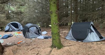 Midlothian wild campers wreck local beauty spot and leave all their kit behind