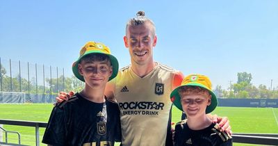 'Sorry I wasn't playing the other day!' Gareth Bale meets Welsh family who missed seeing him play in LA