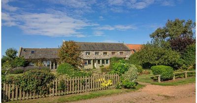 Rustic East Lothian farmhouse hits the market with breathtaking garden