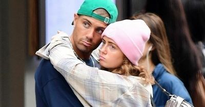 Max George and Maisie Smith seen snogging in the street as they pick up home furnishings