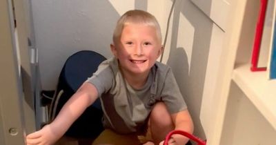 Mum preps son for school by holding 'gunman drills' with bulletproof rucksack