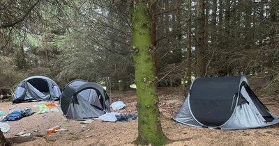 'Disrespectful' wild campers wreck Scots beauty spot leaving kit and litter behind