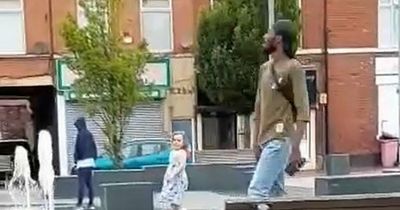 Video shows confident little girl, 4, 'busting out moves' as she copies street dancer