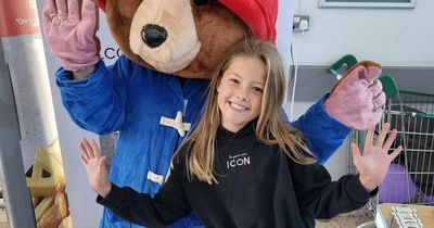 Paddington Bear raises money at Johnstone supermarket for charity