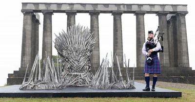 House of The Dragon 12ft Iron Throne lands in Edinburgh to celebrate launch of TV show