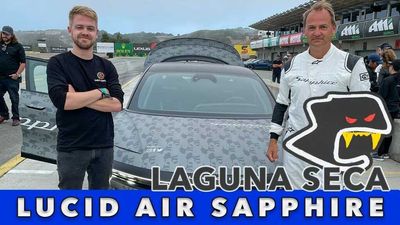 Ride Along In A Lucid Air Sapphire Prototype As It Laps Laguna Seca