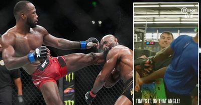 Footage emerges of Leon Edwards practising head kick which KO'd Kamaru Usman