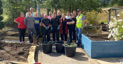 Volunteers help to give Lanarkshire school garden a makeover