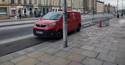 Edinburgh resident hits out at Royal Mail van blocking cycle lane