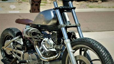 Doctor Motorcycle Implants Twin-Turbo In Mad Max Virago Bobber