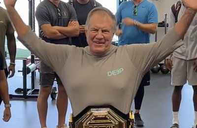 Patriots’ Bill Belichick received a UFC championship belt, finally proving he can win without Tom Brady