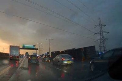 Rainham: Lorry driver killed after vehicle overturns on A13 in heavy rain