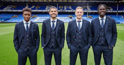 Everton stars appear suited and booted as part of club's new fashion deal