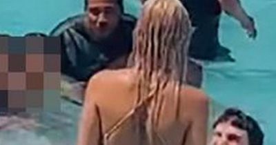 Water park visitors divided over woman's 'inappropriate' G-string swimsuit