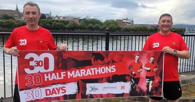 Derry men team up to complete 30 half marathons in 30 days