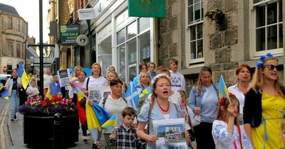 Stirling marches in solidarity as Ukrainians celebrate poignant war anniversary