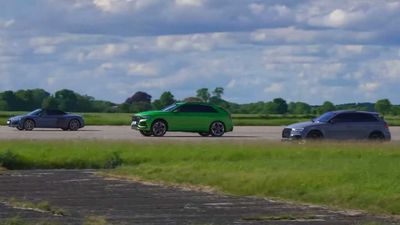 Audi R8 Drag Races Tuned RS3, RS Q8 In Thrilling Sibling Showdown