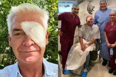 Phillip Schofield sports an eye patch after undergoing second surgery for ‘debilitating’ eye condition