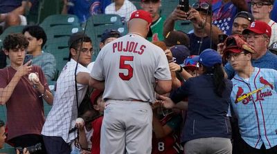 Albert Pujols Gives Young Fan Game-Worn Jersey in Video